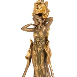 Настольная лампа Флора Бронза с абажуром Тюссо Vatican (Ватикан) Латте