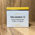 Крем для лица Jigott Vita Solution 12 Vitamin С Synergy Ampoule Cream ампульный успокаивающий с витамином С 100 мл