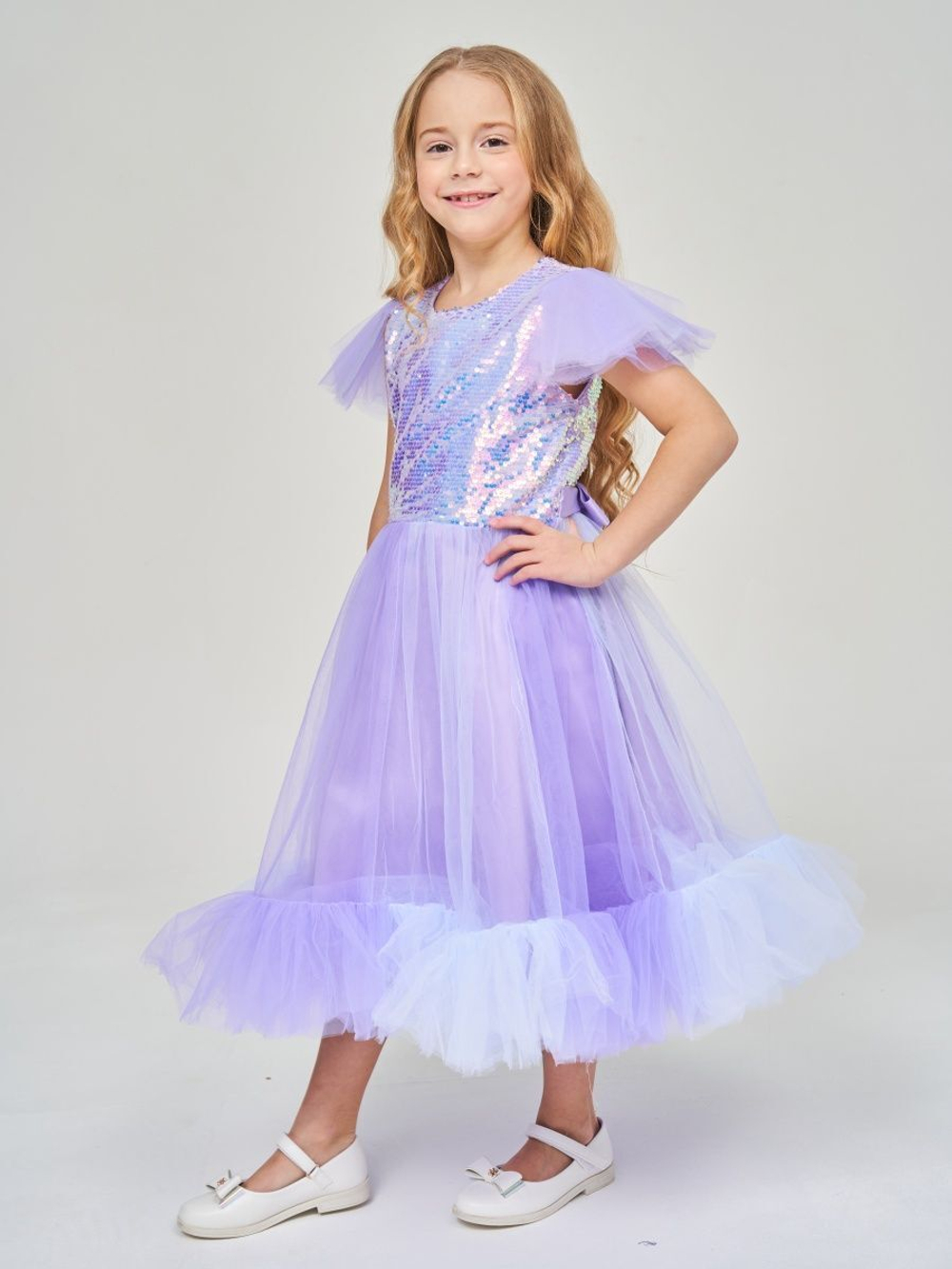 Пышное платье с пайетками на новый год