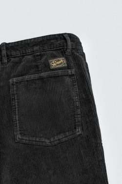 ZARA ВЕЛЬВЕТОВЫЕ БРЮКИ CARROT FIT, ЧЕРНЫЙ