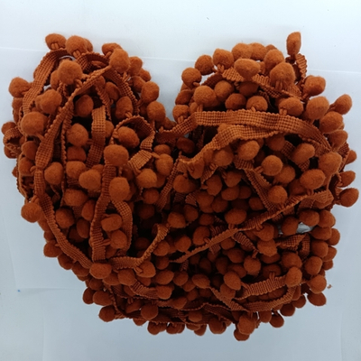 Тесьма/бахрома с помпонами, ш. 2,5 см