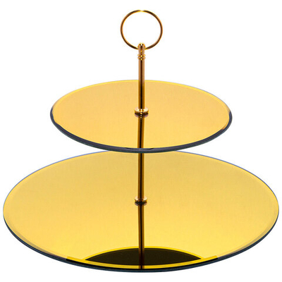 Блюдо сервировочное 2-х ярусное "Golden mirror" 19/30см