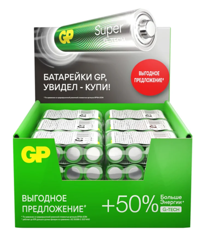 Батарейка GP Super G-Tech (АА) в упаковке 4шт