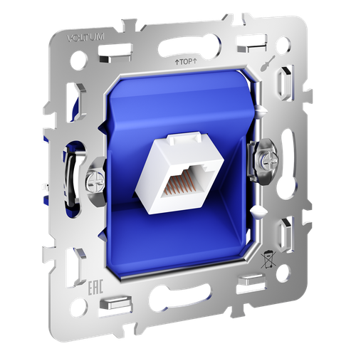 Механизм розетки компьютерной RJ45 кат.6,  Voltum S70 VLS0601M