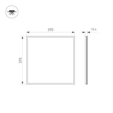 Светодиодная панель 40W 3000K 023146(2) белый IM-S600x600-40W Warm3000 Arlight
