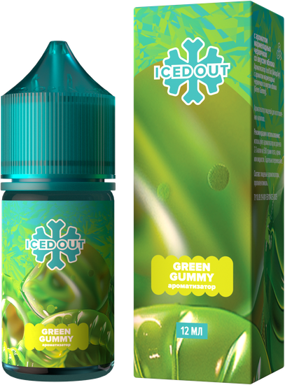 Ароматизатор Glitch Sauce ICED OUT Green Gummy (Мармеладные червячки с Яблоком)