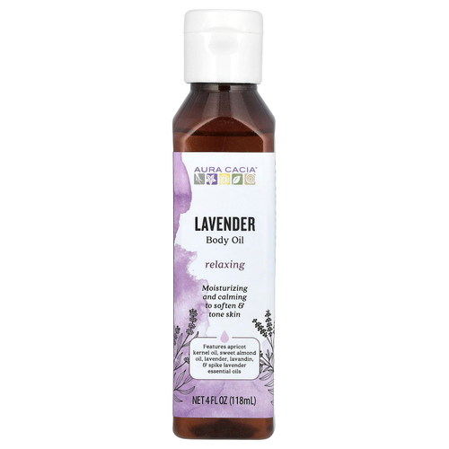 Aura Cacia, Масло для тела, лаванда, 118 мл (4 жидк. унц.)