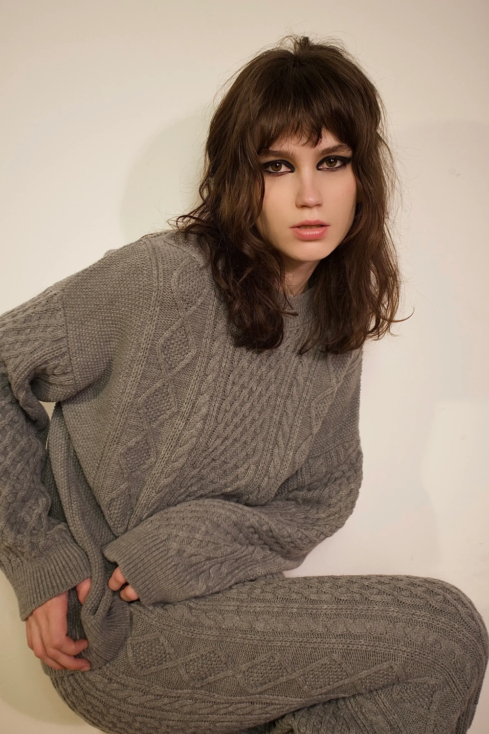 Костюм с брюками, серый