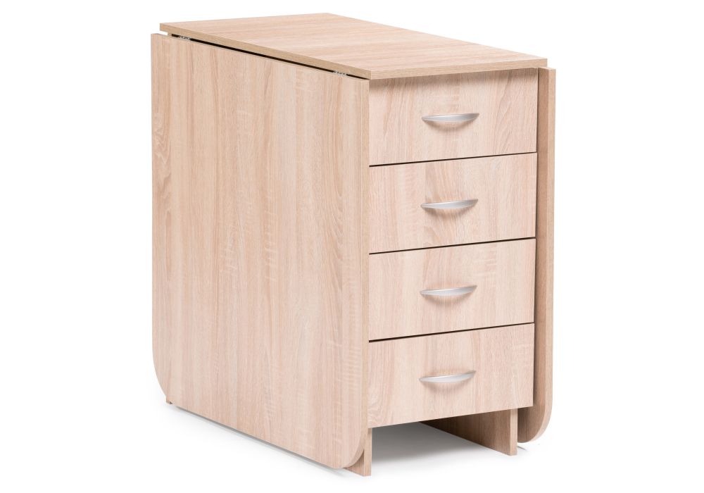 Стол-книжка Глория 606 М 182,2х78х75 с ящиками дуб сонома