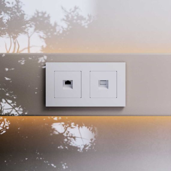 Розетка Ethernet RJ-45 cat. 6A экранированная (белый) W5120101/ a069683