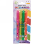 Маркер текстовыделитель, со скошенным концом 4 мм, 4 цвета, 13,5*1 см, упак, 8*20 см