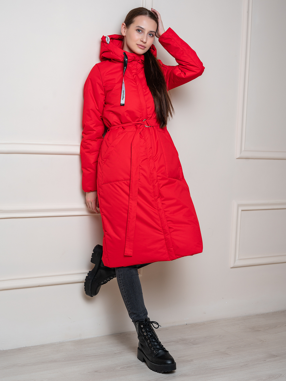 Пальто женское "Кэнди" красный