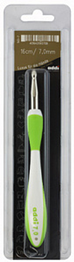 Крючок, вязальный с эргономичной пластиковой ручкой addiSwing № 7, 16 см
