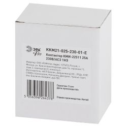 Контактор ЭРА PRO KKM21-025-230-01-E КМИ-22511 25А 230В/АС3 1НЗ