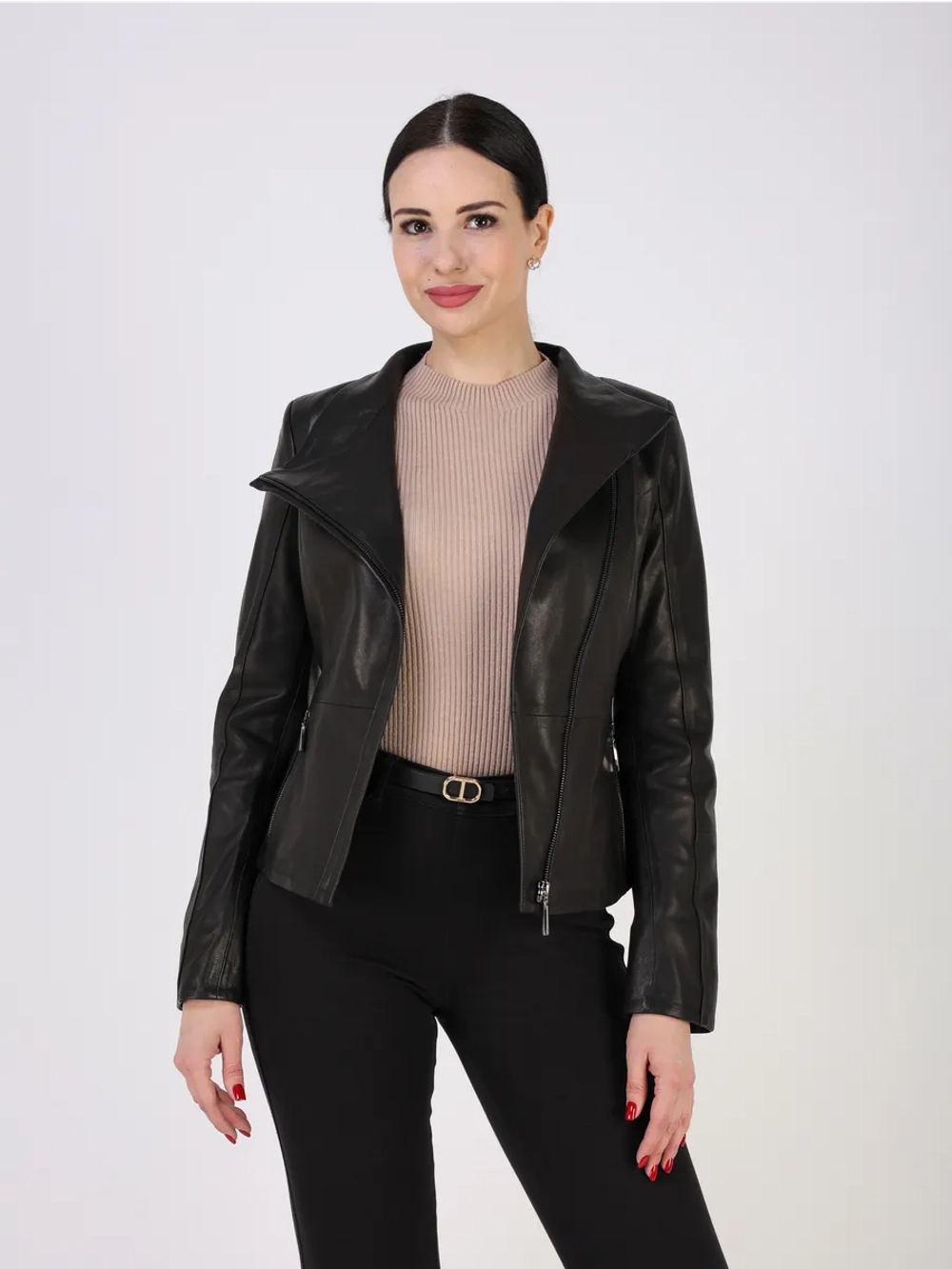 Кожаная куртка демисезонная косуха натуральная