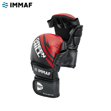MMI-602 Перчатки MMA IMMAF approved черно-красные
