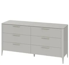 Комод Type 6 ящиков ширина 170 см (серо-бежевый)