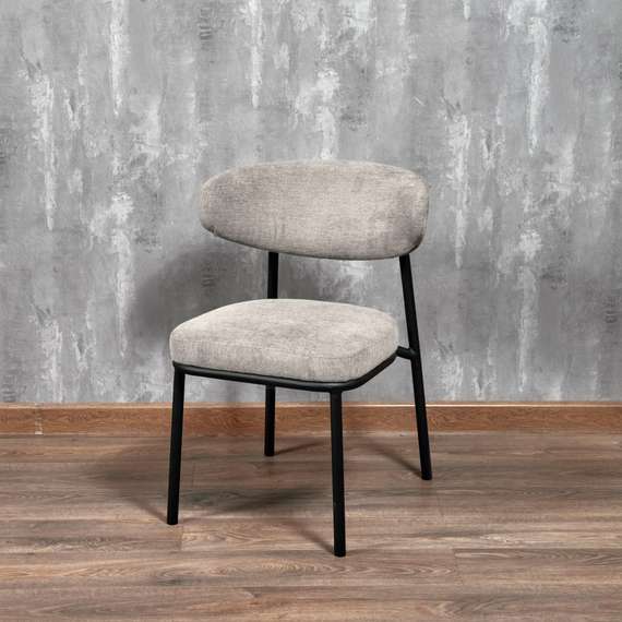 Стул Arvo бежевый шенилл с черными ножками