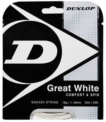 Squash strings Dunlop Great White (10 m) - white