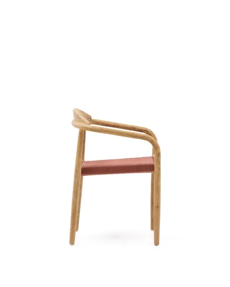 Стул Glynis массив эвкалипта с розовым сиденьем