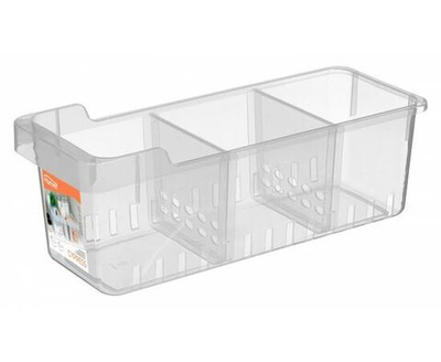 Homver Набор контейнеров Cypress для хранения со съемными разделителями, без крышки, прозрачный, 5л, 2 шт