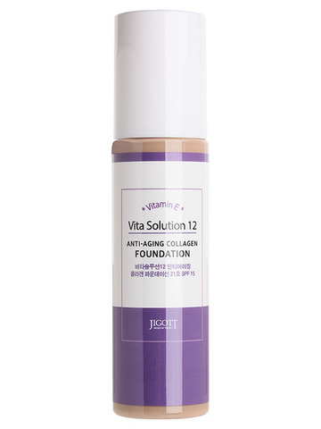 JIGOTT Крем тональный с коллагеном/Vita Solution 12 Anti-Aging Collagen Foundation #21, 100мл