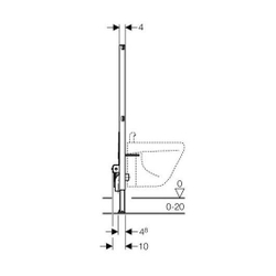 Система инсталяций для биде Geberit Duofix, 111.520.00.1, высота 112 см