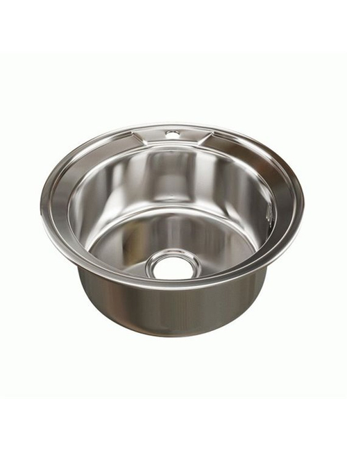 Мойка круг d 51 (0,6) вып 3 1/2 MIXLINE (глуб чаши 17см) с сифоном