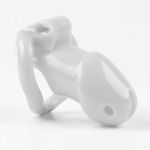 Белый мужской пояс верности «Оки-Чпоки» (Цвет: белый)