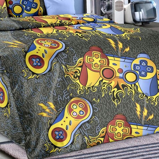 Покрывало стеганое детское Игрок поплин 110x140 см