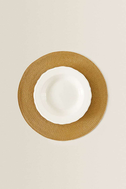 ZARA HOME КРУГЛАЯ САЛФЕТКА (УПАКОВКА ИЗ 2 ШТУК), КОРИЧНЕВЫЙ