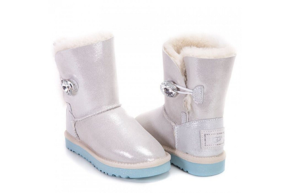 UGG Kids Bailey Button I Do White