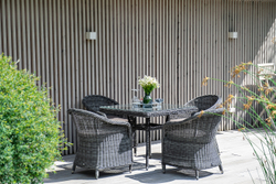 "Фредо" обеденная группа плетеная, цвет графит