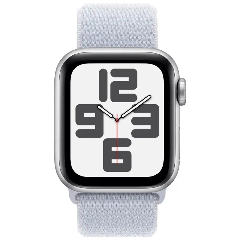 Умные часы Apple Watch SE 2024, 40 мм, алюминий цвета "Серебро", Blue Cloud Sport Loop (MXEE3)