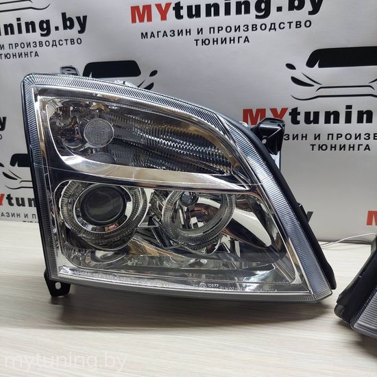 Передние фары angel eyes chrome для Opel Vectra C
