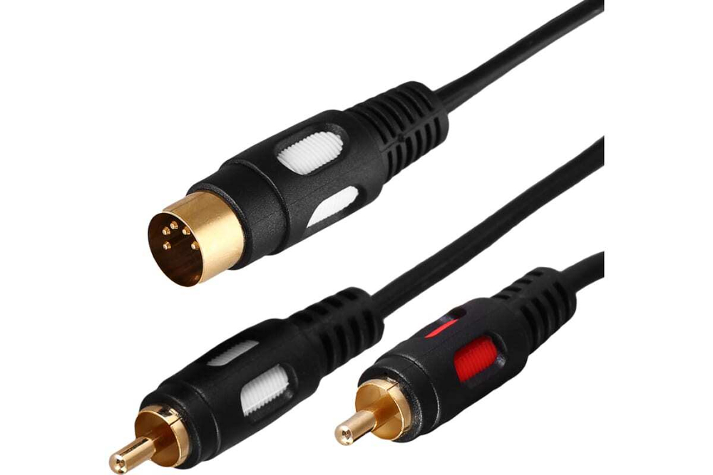 Кабель REXANT DIN 5 Pin - 2 RCA 1,5 м Gold 17-2512