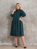 Платье 1329 темно-зеленый Novita (Акция)
