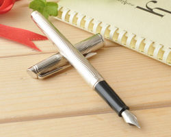 Перьевая ручка Waterman Hemisphere Deluxe , цвет: Metal CT, перо: F