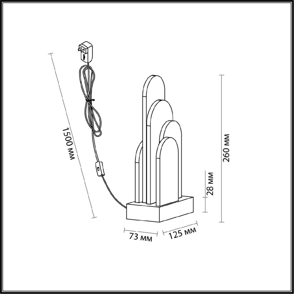 Настольная лампа Odeon Light Foros 5438/12TL