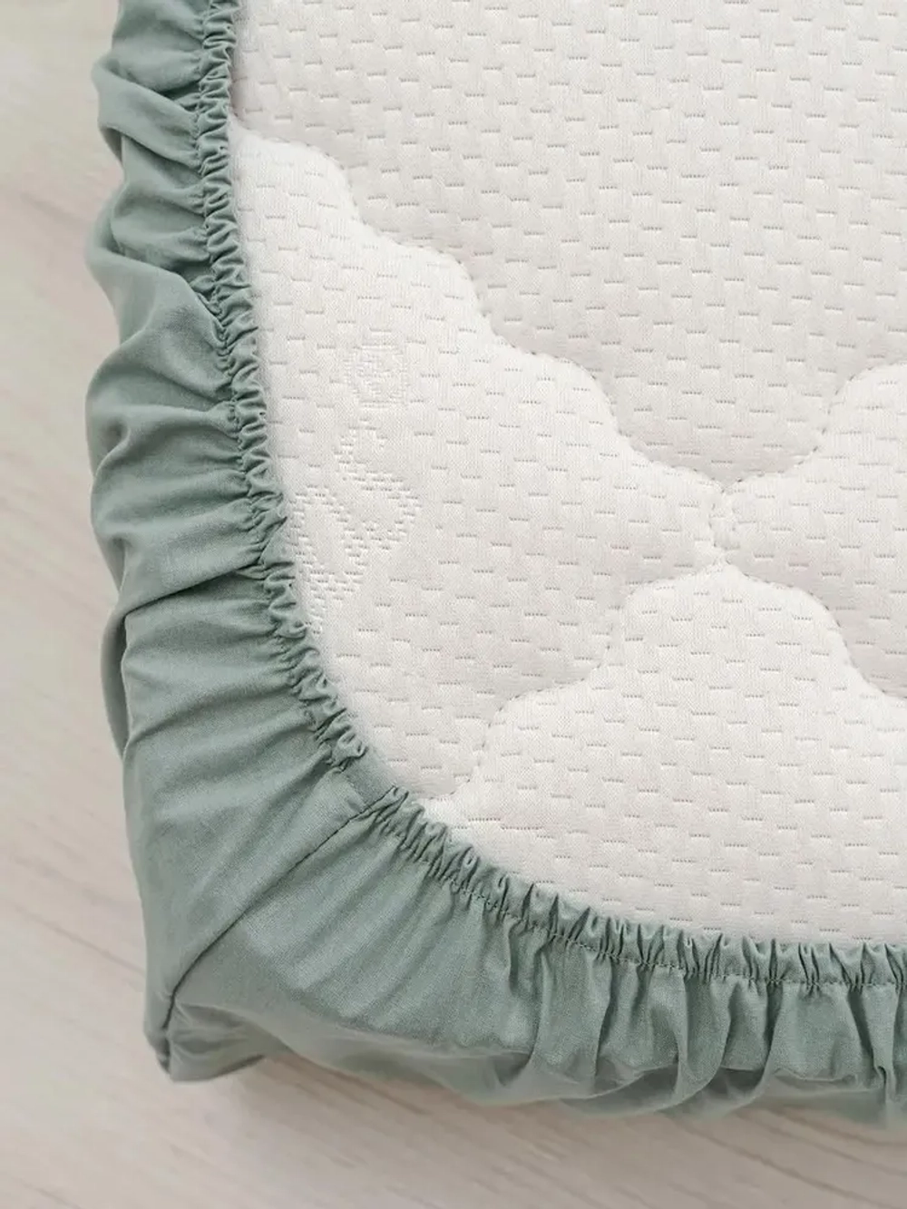 YEERNA простыня на резинке 160*200 зеленый