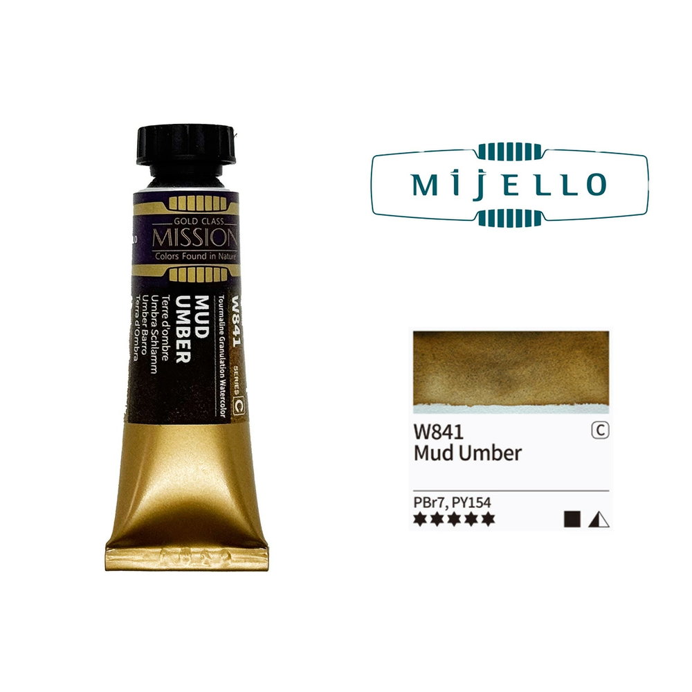 Акварель Mijello Granulation 15 мл. W841 [C] Mud Umber