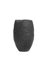 Кашпо TREEZ Effectory - Organic - Высокая чаша - Тёмно-серый камень