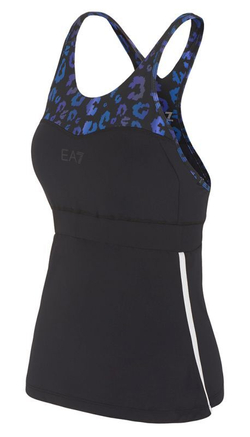 Женский топ теннисный EA7 Women Jersey Tank - black