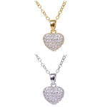 Подвеска из гиппоалергенного сплава со стразами «АМОР», цвет серебро и золото, d-20см/0,9см