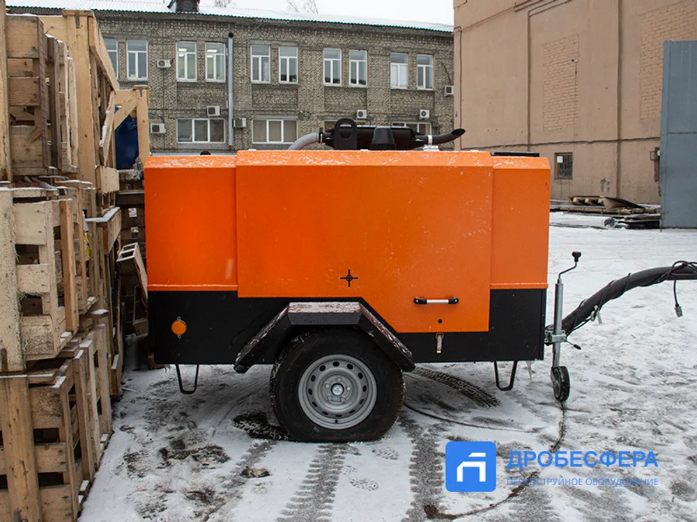 Дизельный винтовой компрессор ММЗ-ПВ 6/0,7 на шасси