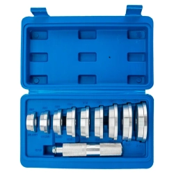 Набор инструментов для установки сальников и подшипников, 10пр. (39.5, 44.5, 50, 59, 63, 65, 72, 76, 81мм) в кейсе Forsage F-66603