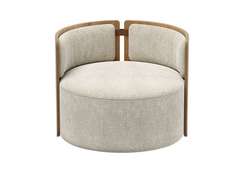 Кресло крутящееся Lagom 800 (молочный букле, натуральный дуб)