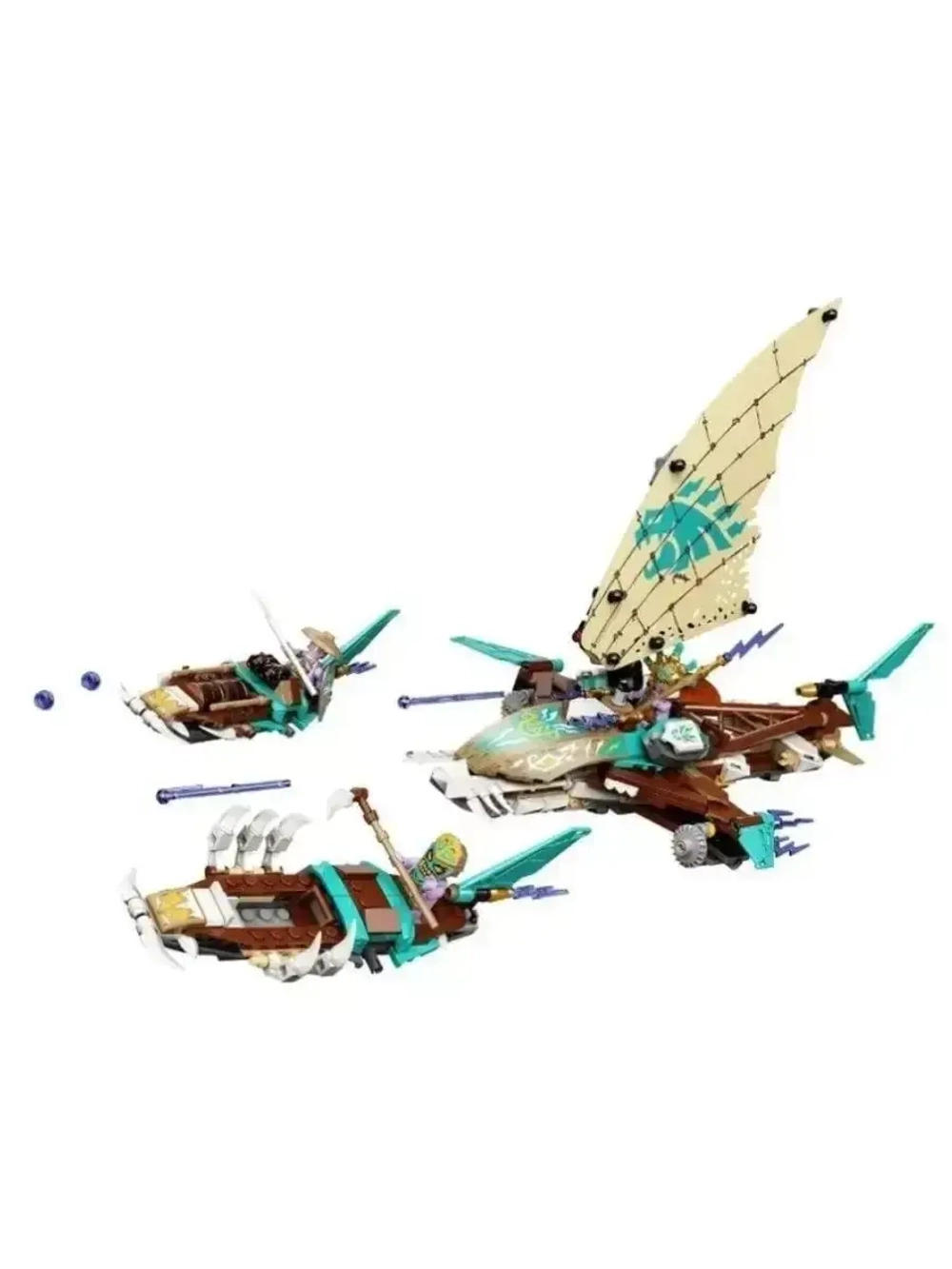 Конструктор Ниндзя Морская битва на катамаране 820 дет 3083