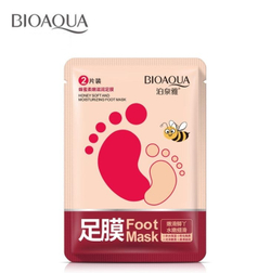 BIOAQUA, Увлажняющая, смягчающая маска для ног с медом, 35 гр. (1 пара).