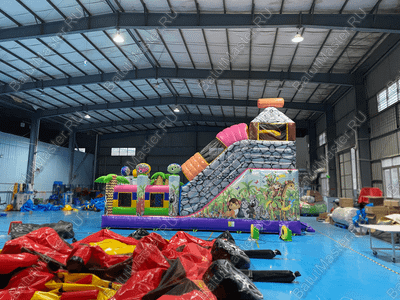 Надувной батут "В гостях у зебры" с модификацией